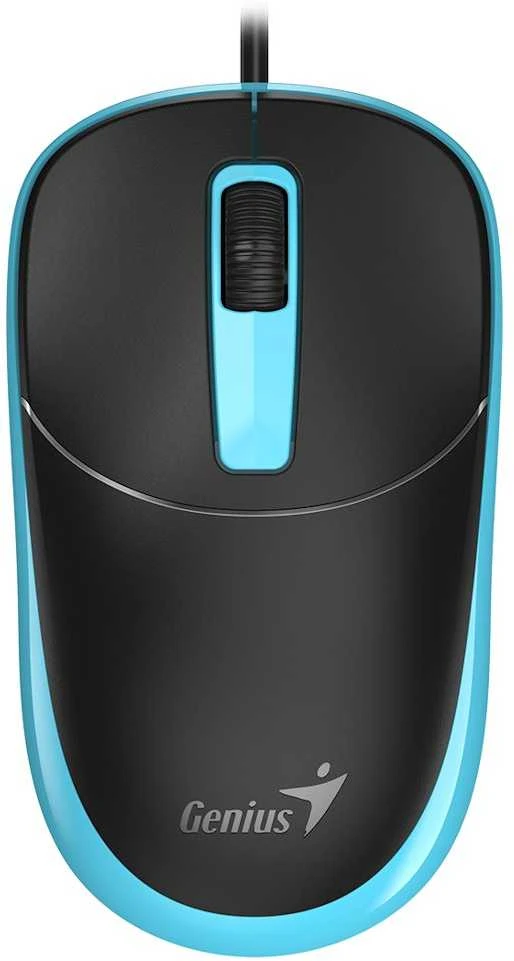 Genius DX-123 Pelė su laidu, juoda-mėlyna, 1200DPI