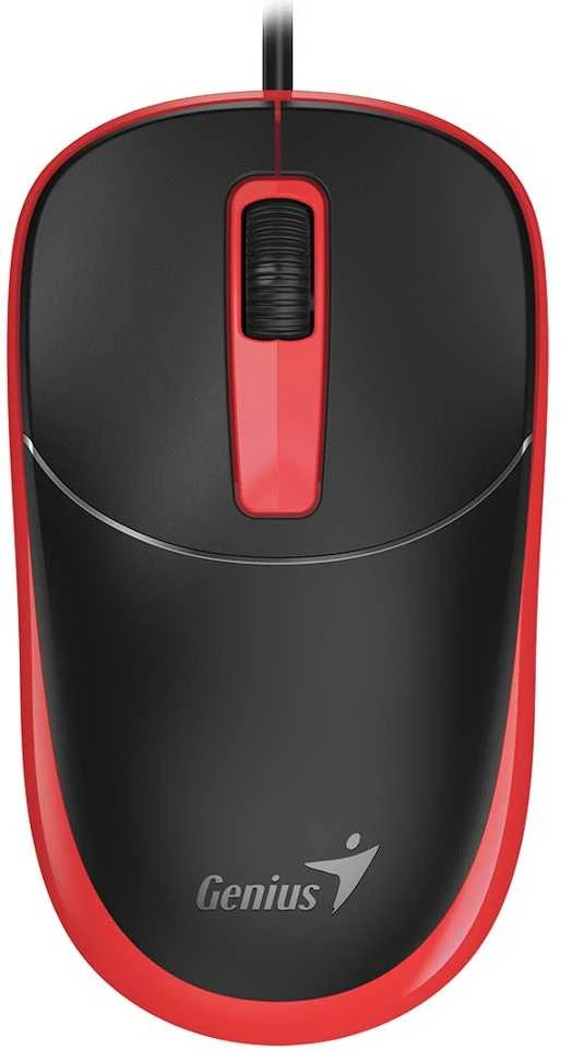 Genius DX-123 Pelė su laidu, juoda-raudona, 1200DPI