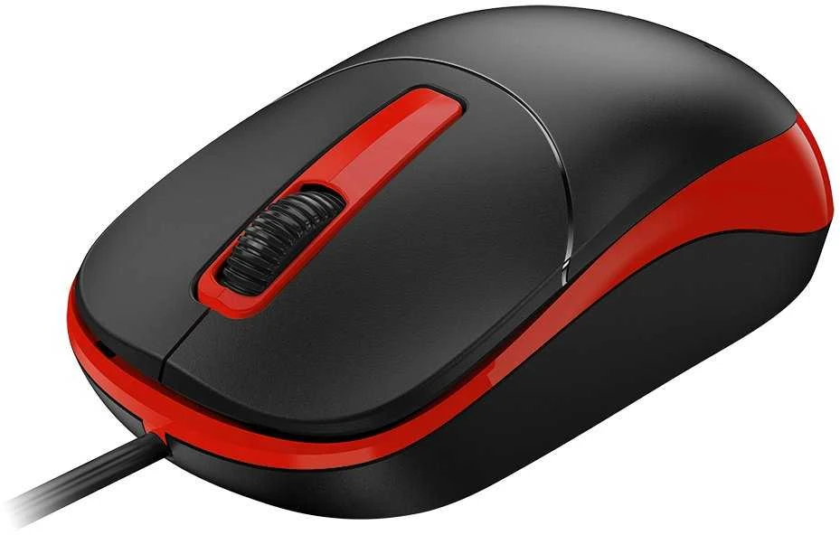 Genius DX-123 Pelė su laidu, juoda-raudona, 1200DPI