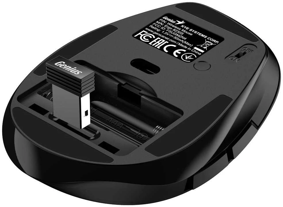 Genius Ergo 8230S Bevielė pelė, juoda, 1600DPI