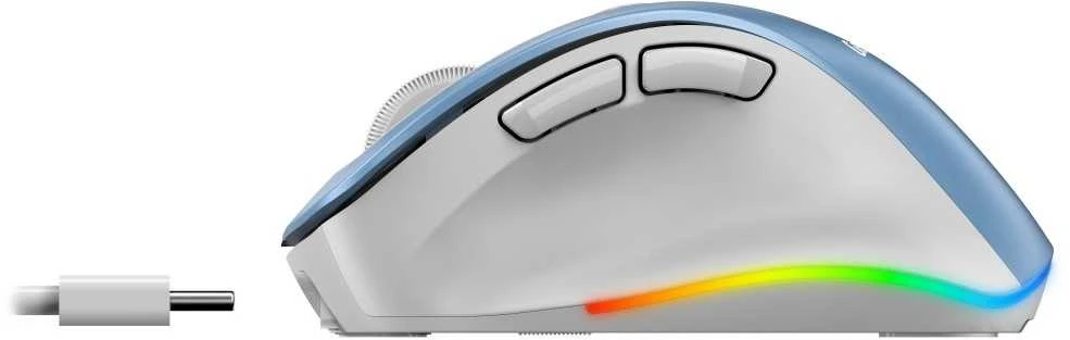 Genius Ergo 9000S Pro Bevielė pelė, balta ir-mėlyna, 2400DPI