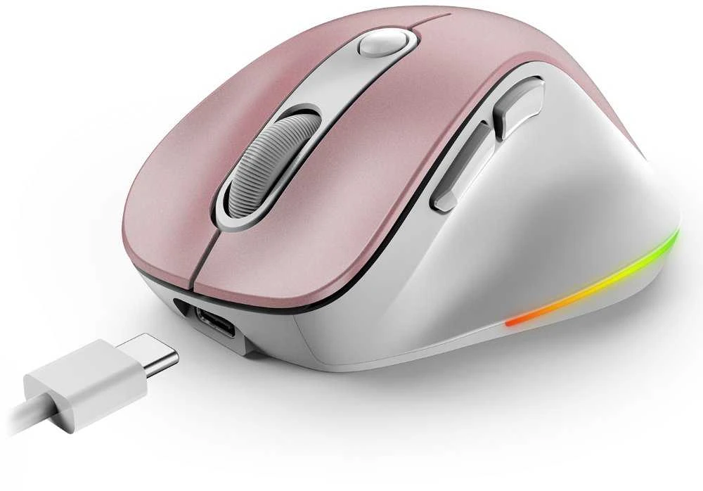 Genius Ergo 9000S Pro Bevielė pelė, rožinė, 2400DPI