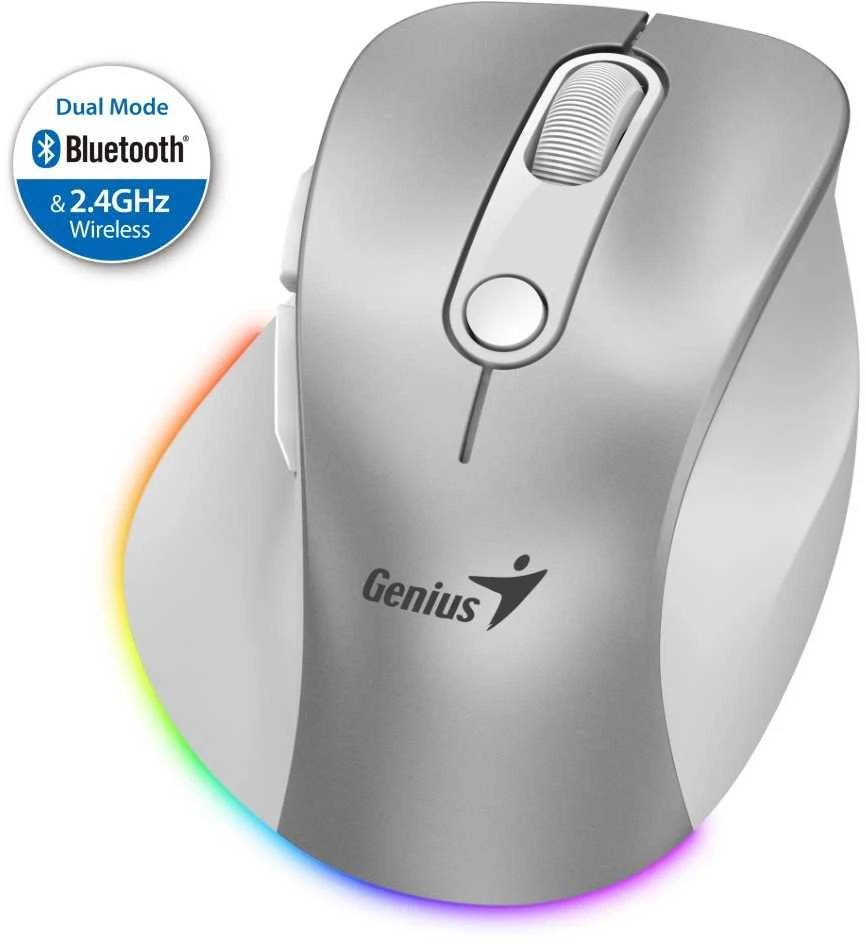 Pelė Genius Ergo 9000S Pro Sidabrinė (31030039402)