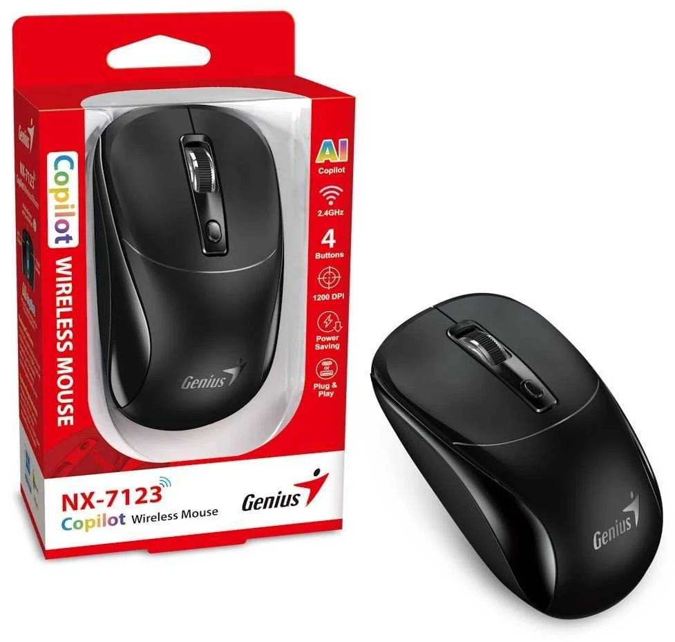 Genius NX-7123 Bevielė pelė, juoda, 1200DPI