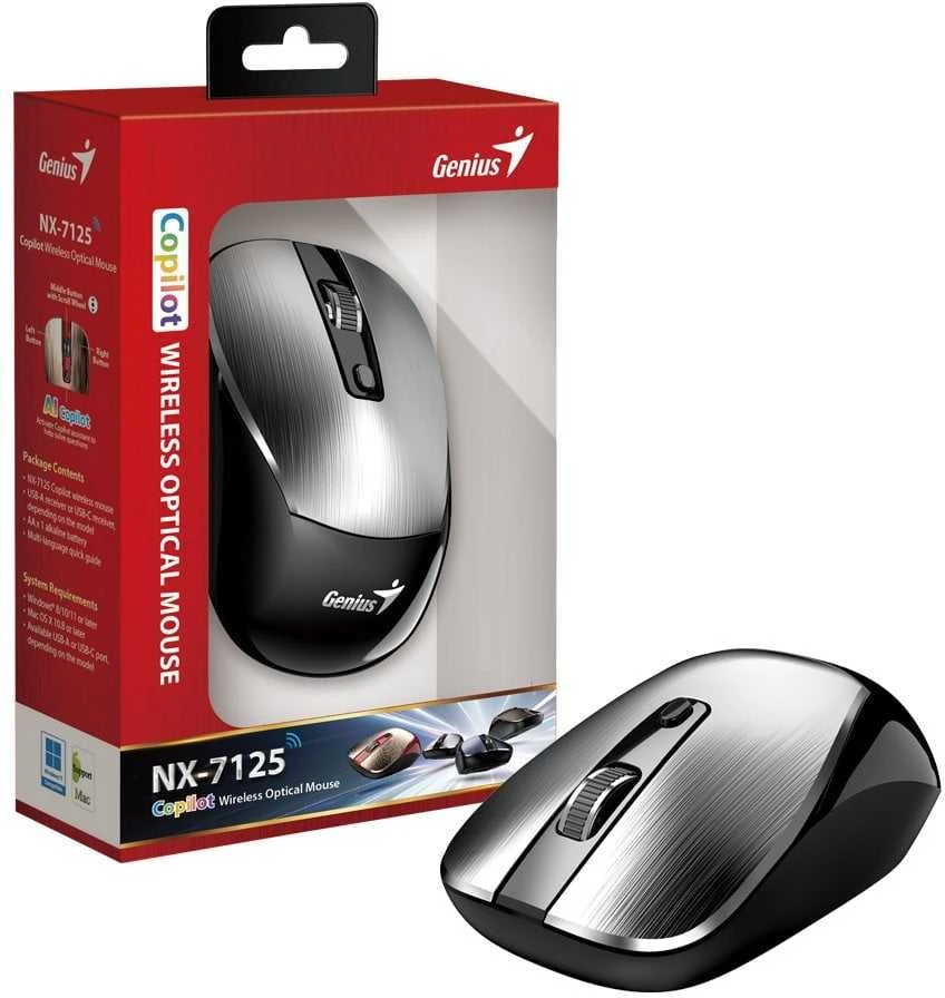 Pelė Genius NX-7125 Srebrna (31030044402)