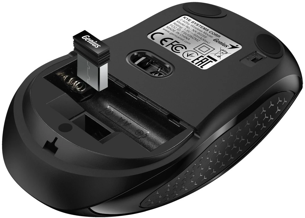 Genius NX-8025S Bevielė pelė, juoda, 1600DPI