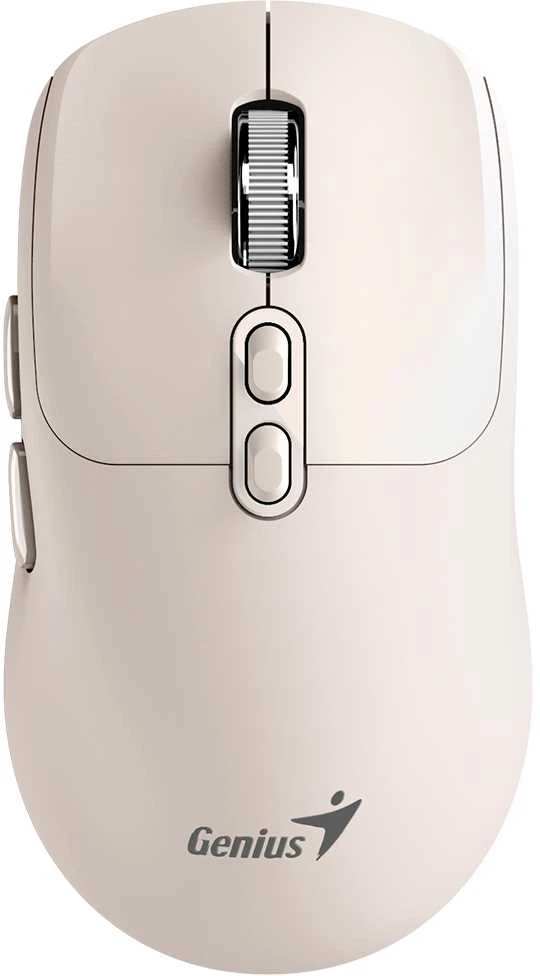 GENIUS NX-8080S BT pelė / dviguba „Bluetooth“ + 2,4 GHz / 1600 dpi / „Copilot“ / belaidė / tyli / smėlio spalvos