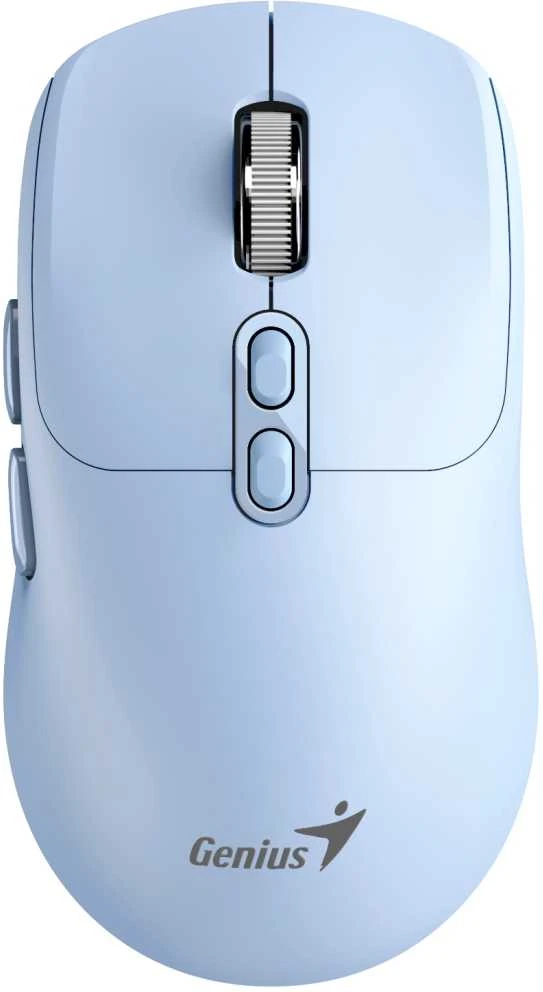 GENIUS NX-8080S BT pelė / dviguba „Bluetooth“ + 2,4 GHz / 1600 dpi / „Copilot“ / belaidė / tyli / mėlyna