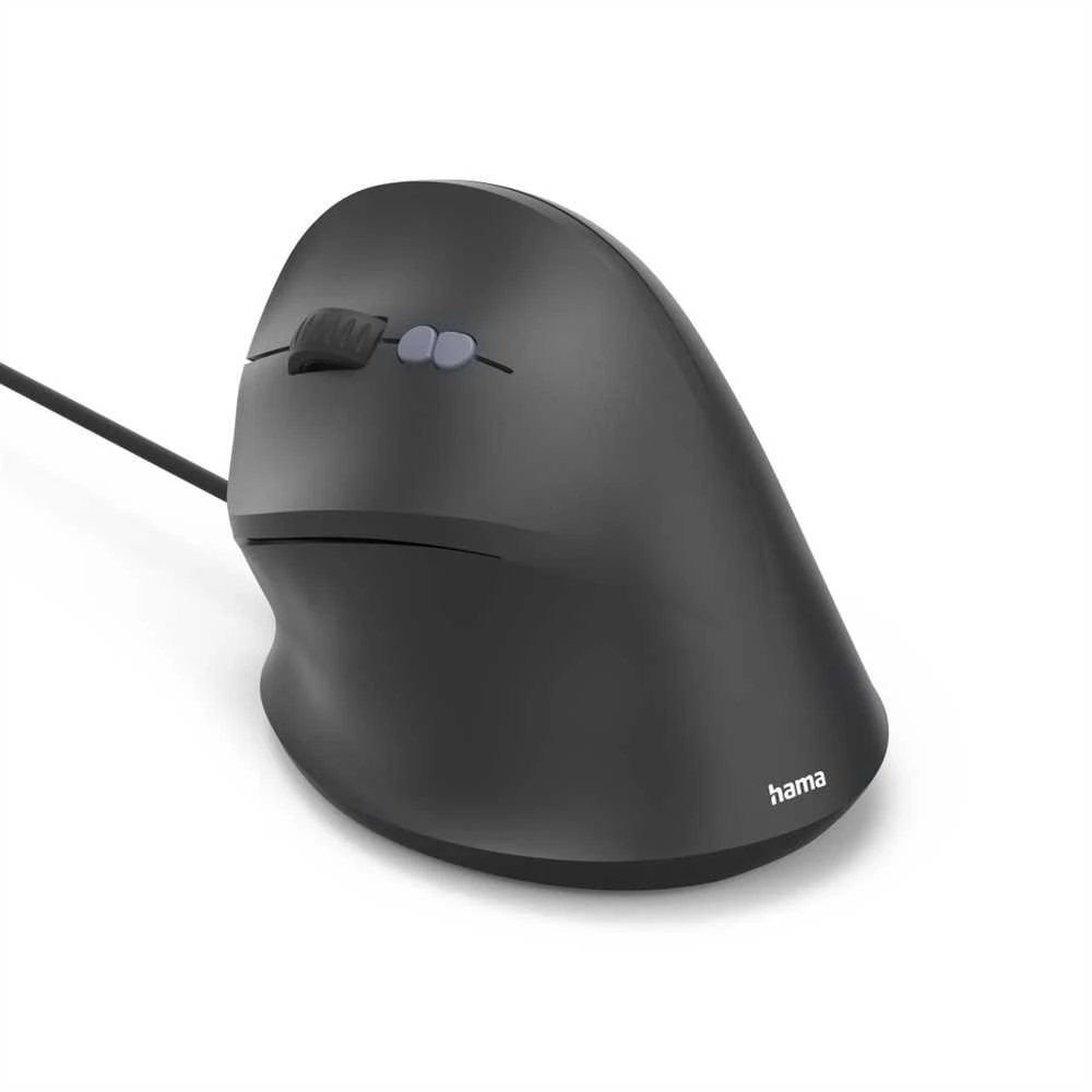 Hama ECM-500 vertikali pelė kairiarankiams, su laidu, juoda