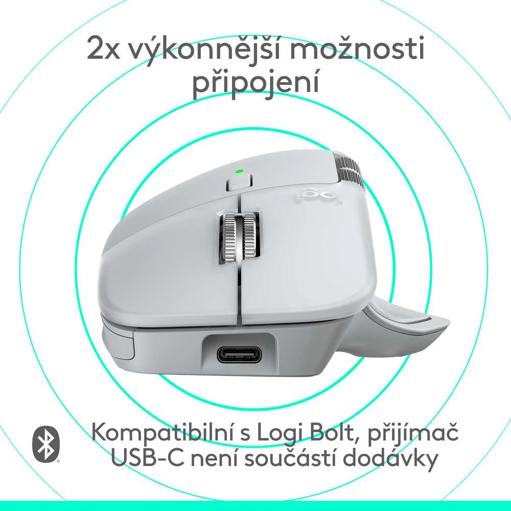 Pelė LOGITECH MX Master 4 for Mac - Baltas Sidabrinis - BT - EMEA28i-935