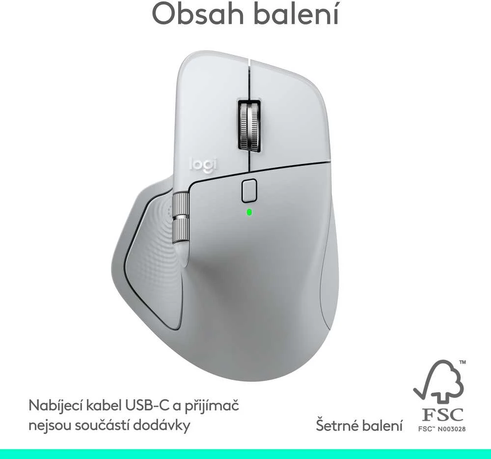 Pelė LOGITECH MX Master 4 for Mac - Baltas Sidabrinis - BT - EMEA28i-935