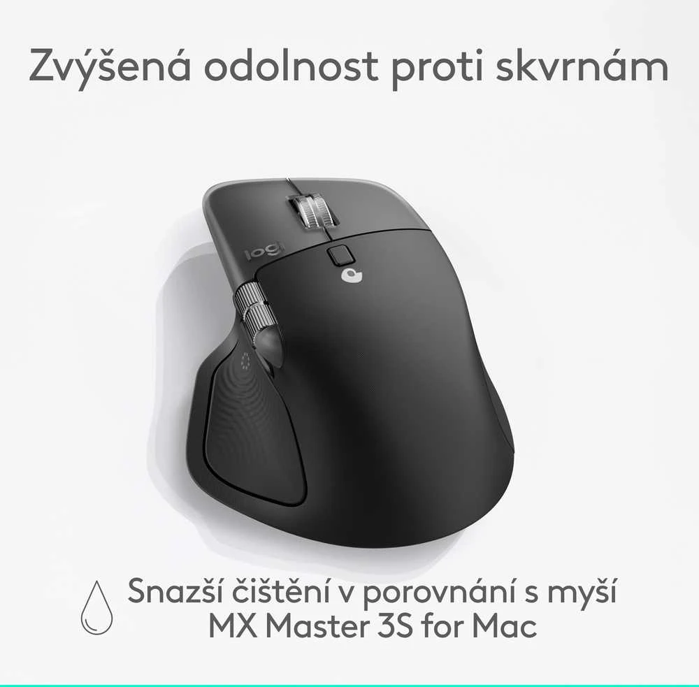 Pelė LOGITECH MX Master 4, skirta „Mac“ – SPACE Juodas – BT – EMEA28i-935
