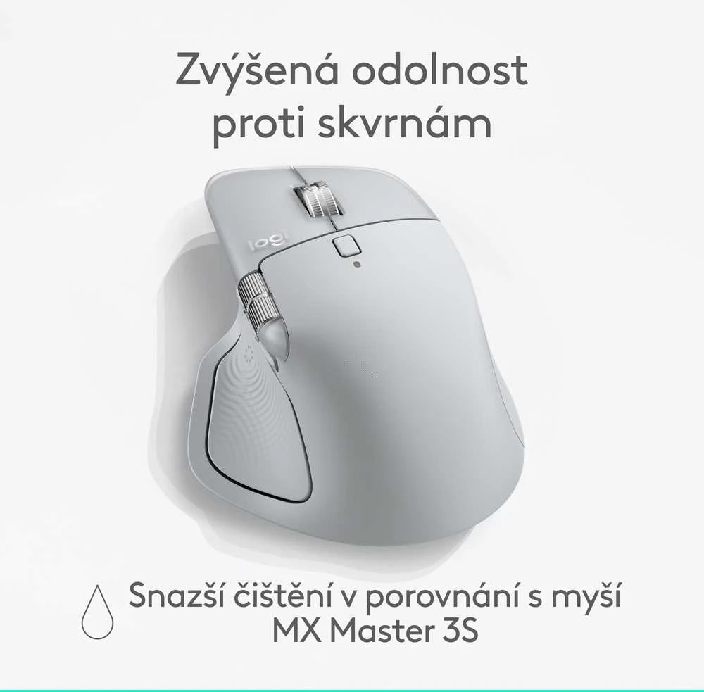Logitech MX Master 4 belaidė pelė | spalva: šviesiai pilka (Pale Grey) - 910-007563