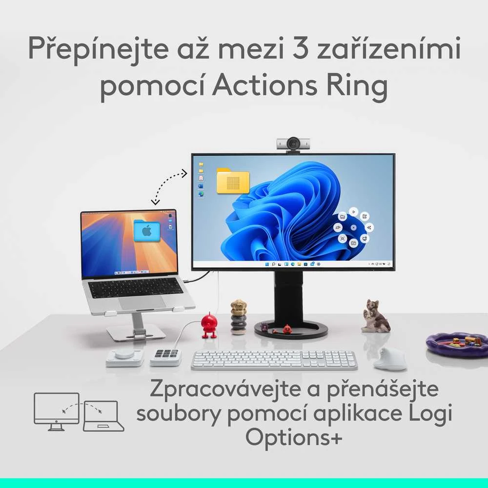 Logitech MX Master 4 belaidė pelė | spalva: šviesiai pilka (Pale Grey) - 910-007563