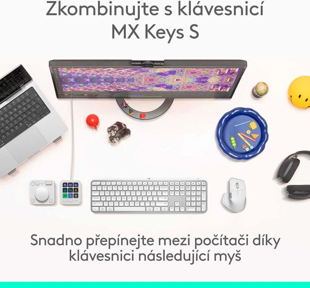 Logitech MX Master 4 belaidė pelė | spalva: šviesiai pilka (Pale Grey) - 910-007563