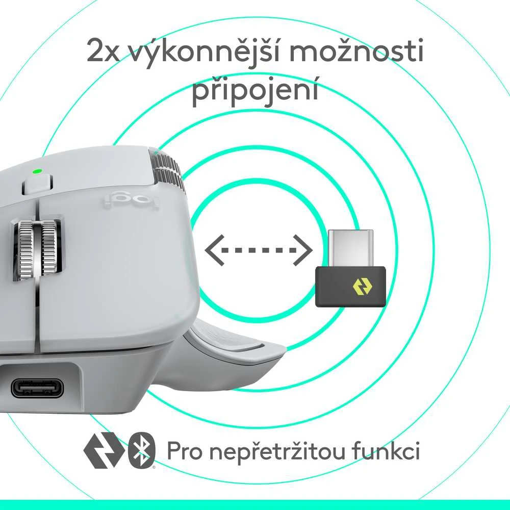 Logitech MX Master 4 belaidė pelė | spalva: šviesiai pilka (Pale Grey) - 910-007563