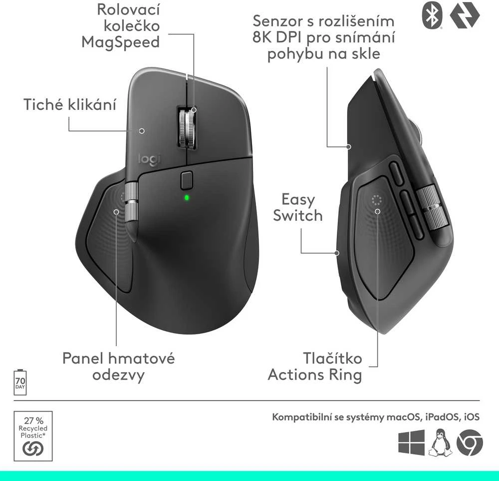 Pelė Logitech MX Master 4 verslui - Graphite