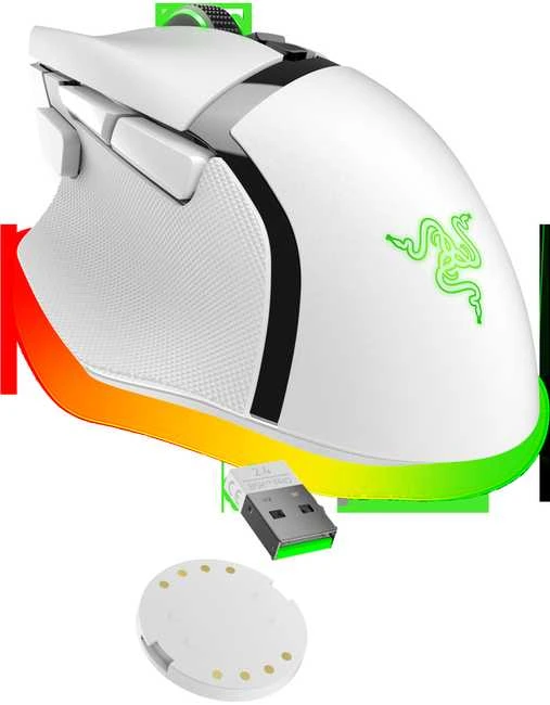 Razer | Basilisk V3 Pro | Wireless | Pelė žaidimams | Bluetooth | Baltas | Yes