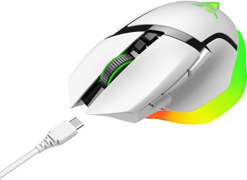 Razer | Basilisk V3 Pro | Wireless | Pelė žaidimams | Bluetooth | Baltas | Yes