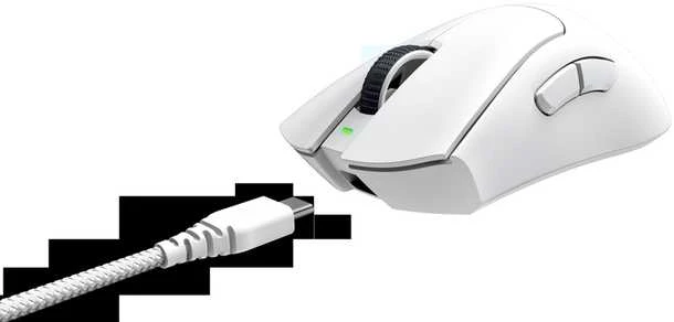 Razer DeathAdder V3 Pro belaidė pelė žaidimamas, Baltos spalvos