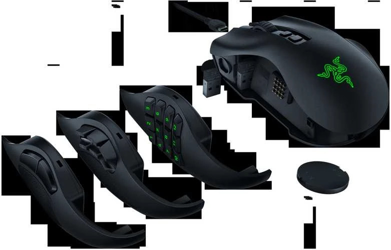 Razer | Naga V2 Pro | Pelė žaidimams | Wireless | 2.4GHz, Bluetooth | Juodas | Yes