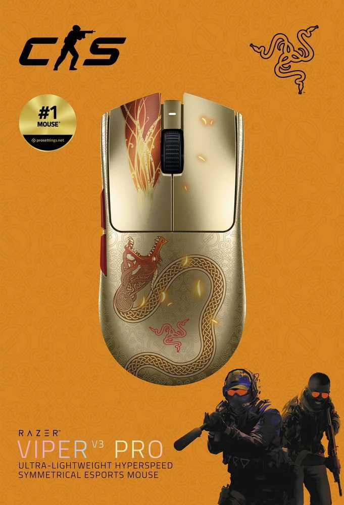 Razer Pelė žaidimams | Viper V3 Pro | Wireless/su laidu | Counter Strike 2 Edition
