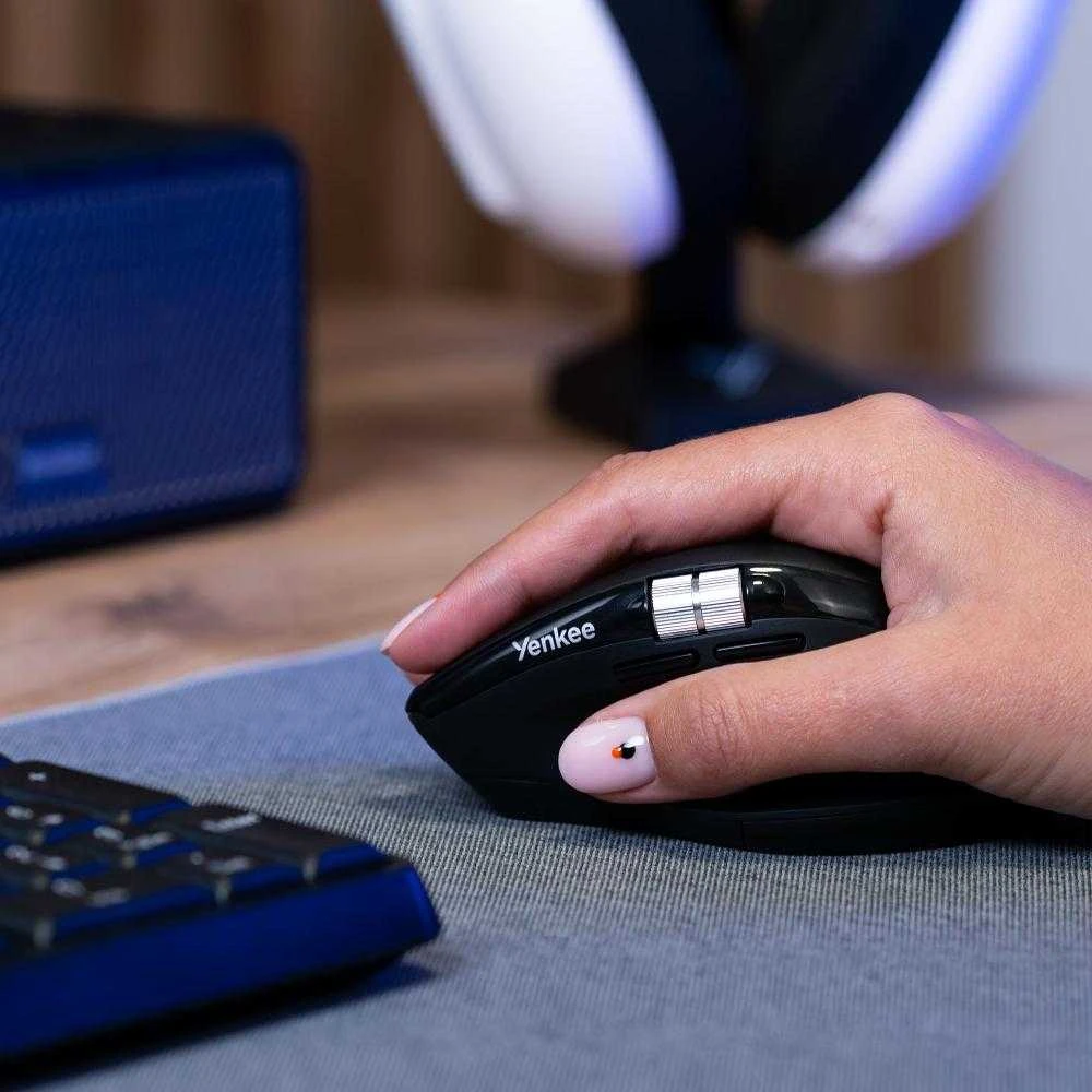 Yenkee Belaidė įkraunama pelė, dviguba 2xBT + USB2.4G „flying scroll“