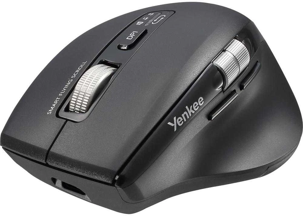 Yenkee Belaidė įkraunama pelė, dviguba 2xBT + USB2.4G „flying scroll“