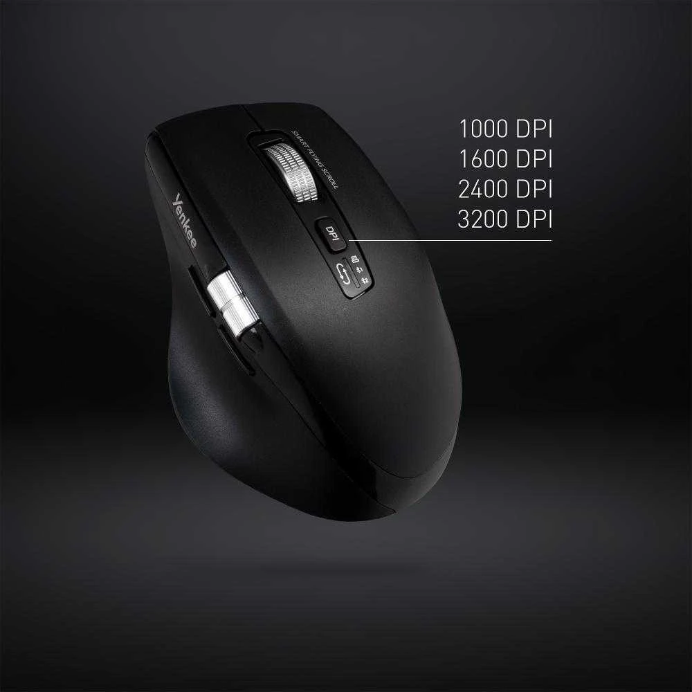 Yenkee Belaidė įkraunama pelė, dviguba 2xBT + USB2.4G „flying scroll“