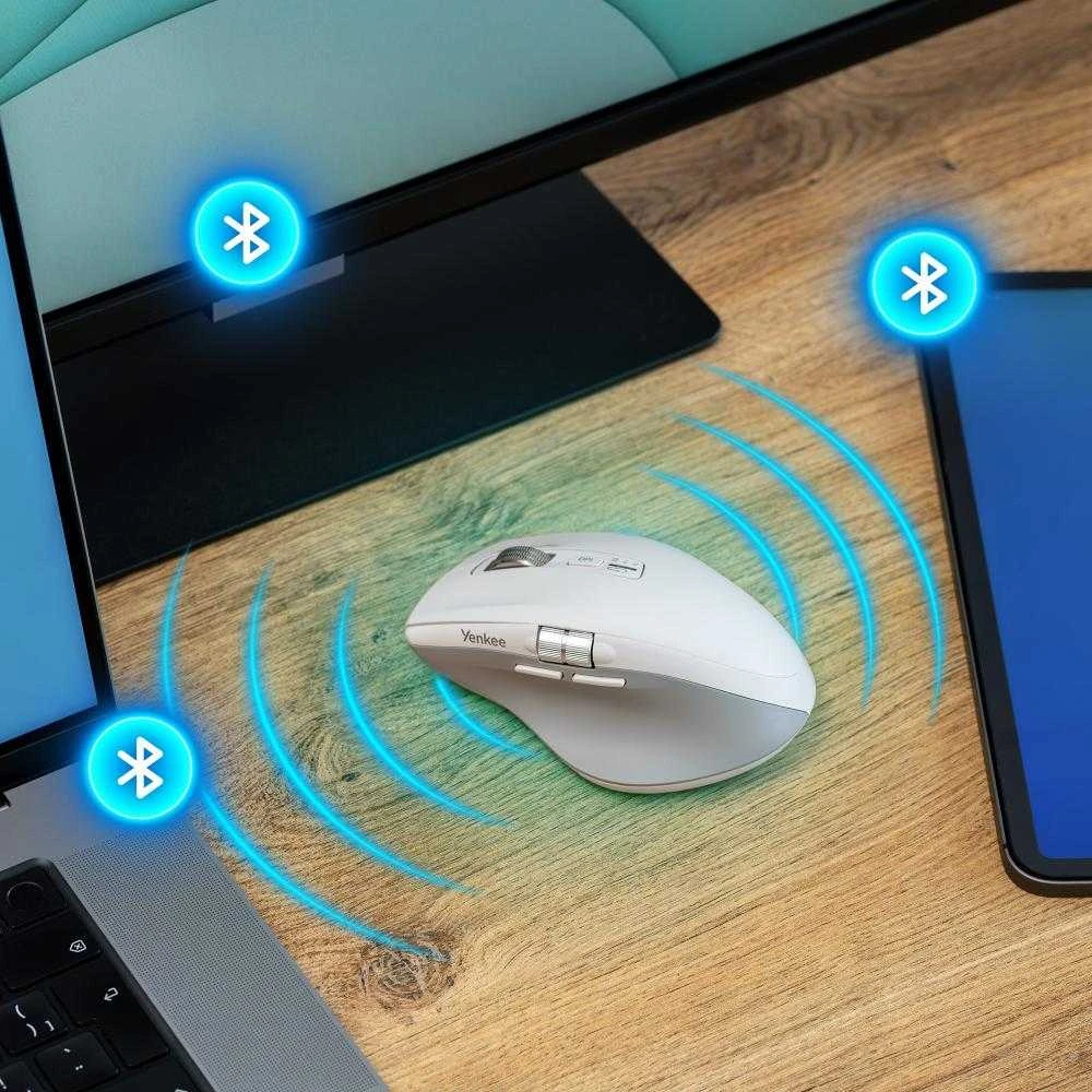 Yenkee Belaidė įkraunama pelė, dviguba 2xBT + USB2.4G „flying scroll“