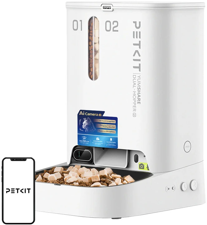 Šėrykla PETKIT P5912 YumShare Dual-Hopper 2 5L Baltas