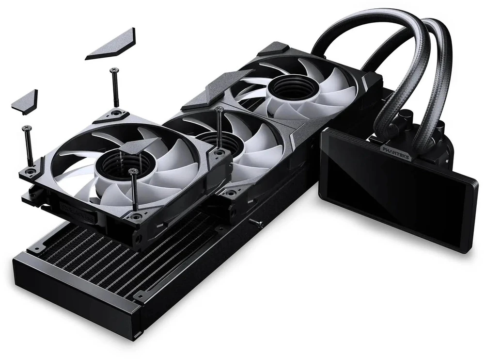 Phanteks Glacier One 360M25 LCD AiO Vanduo Cooling, 6-Inch Ekranas – 360mm, Juodas