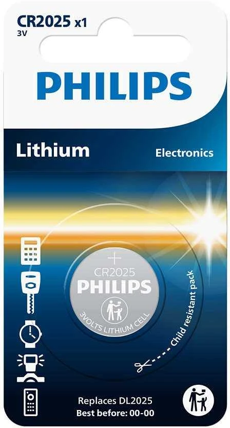PHILIPS Lithium CR2025 /elementas
