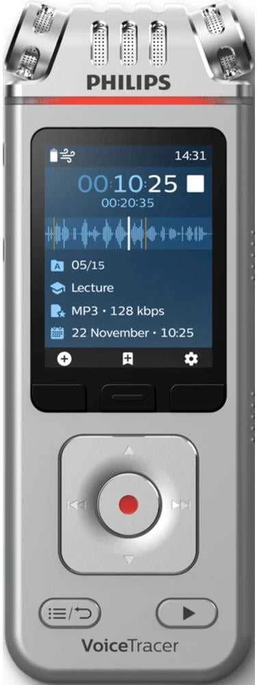 Diktofonas „Philips DVT4115“ 8 GB USB atmintinė + kortelės lizdas