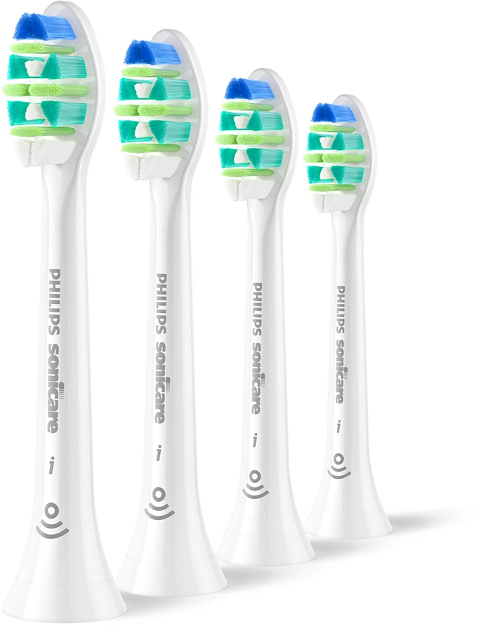 Keturių baltų Philips Sonicare galvučių komplektas