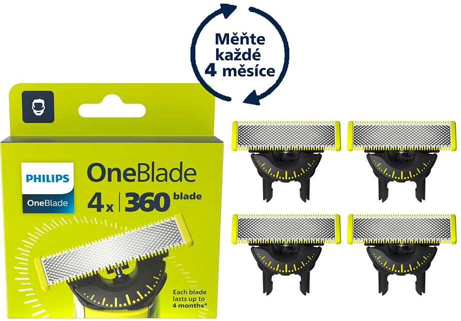 Philips OneBlade 360 keičiamų peiliukų rinkinys QP440/50