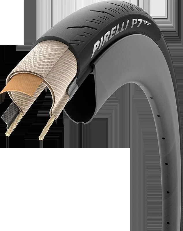 „Pirelli™ P7 Sport“ padanga, 26–622, „TechBELT“, 60 tpi, „Pro“ (keliui), juoda