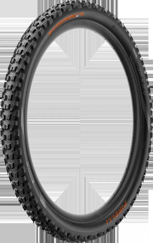 Pirelli Scorpion Enduro M 29 x 2.6, kietos sienelės, 60 tpi, SmartGRIP Gravity, oranžinės