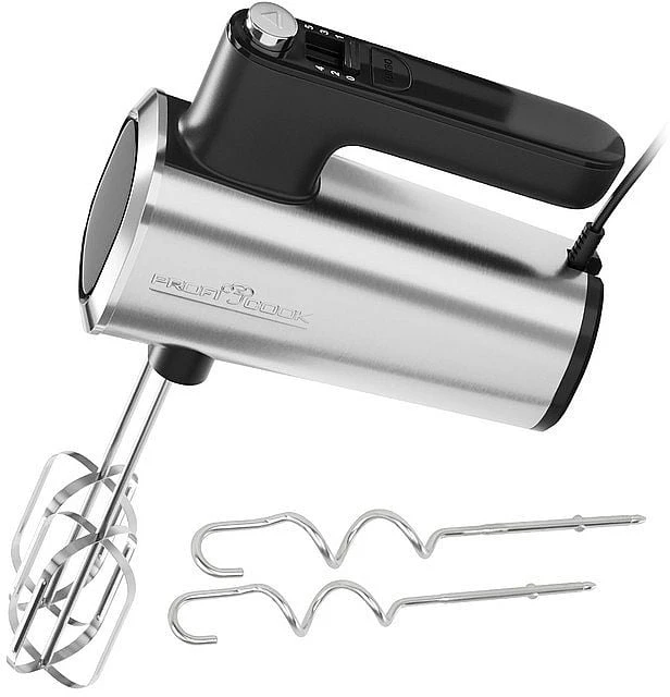 Profi Cook ProfiCook rankinis plakiklis 400 W su 5 greičiais, Turbo ir plieniniais antgaliais PC-HM 1335