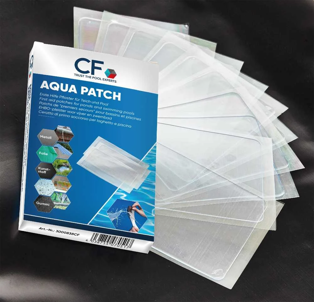 Cf Group AQUA PATCH - baseino remonto pleistrai (5 vnt. skaidrūs, 5 vnt. juodi)