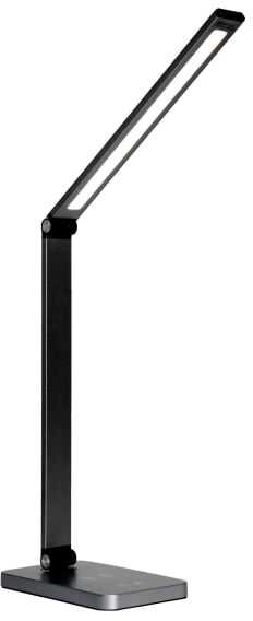 Stalinė lempa Platinet PLATINET DESK LAMP LAMPKA BIURKOWA 10W, aliuminio, WIRELESS CHARGING, 3-STEP DIMMING, 5-STEP COLOR SET, juoda [46024]