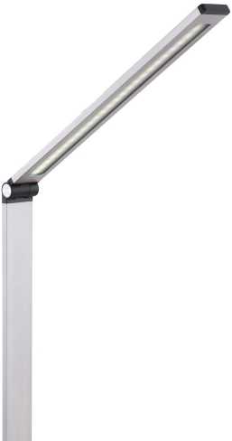 Stalinė lempa Platinet PLATINET DESK LAMP lampka biurkowa 10W, aliuminio, wireless charging, 3 STEP DIMMING, 5 STEP COLOR SET, sidabrinis [46023]