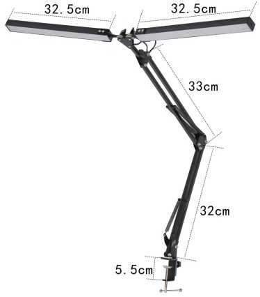 Stalinė lempa Platinet juoda (PDLD20)