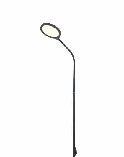 Platinet 2IN1 stalinė/grindinė lempa SCOPE 10W, 87 LED, 500 LM, su adapteriu Juodas [46026] (PFL1084B)