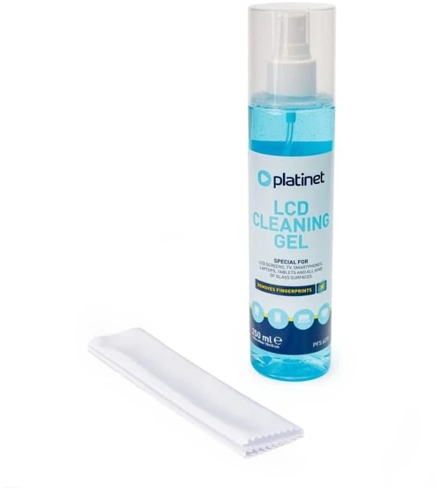 Valymo rinkinys Platinet skirtas LCD ir T/S (gelis 250 ml + mikrofibros audinys 15x18cm)