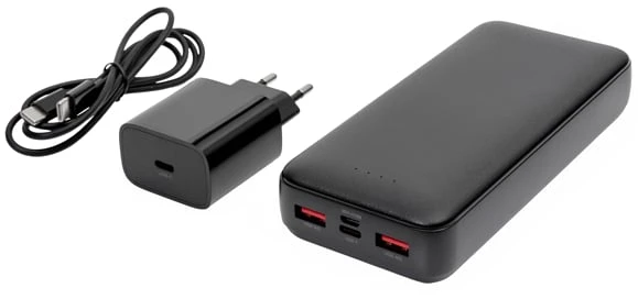 Išorinė baterija Platinet, 20000mAh, juoda
