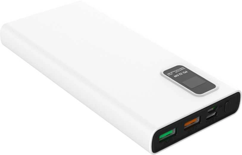 Platinet maitinimo blokas 10000mAh PD QC LED, baltas