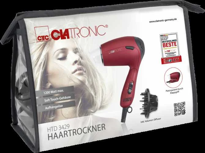 Kelioninis plaukų džiovintuvas Clatronic HTD 3429