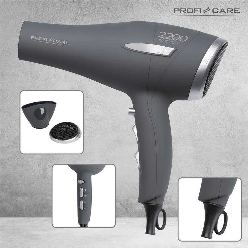 Plaukų džiovintuvas ProfiCare PC-HT3045 Anthracite/Sidabrinis