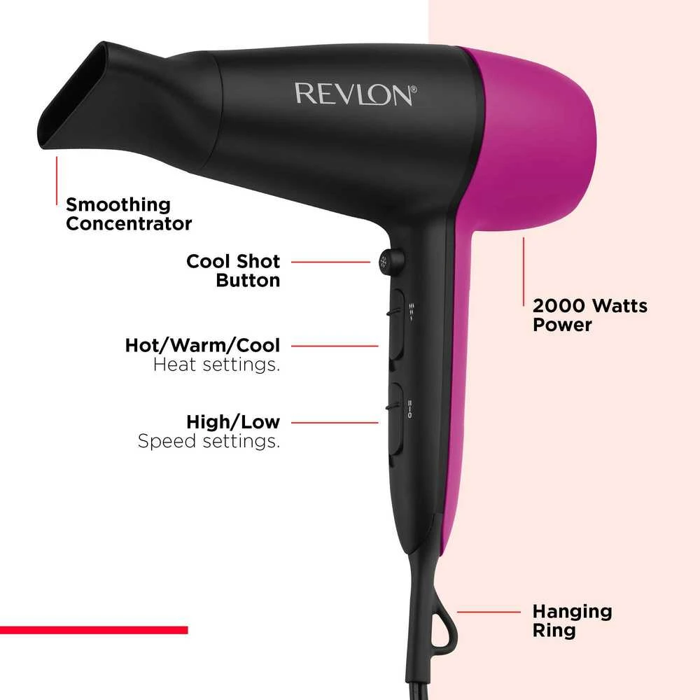 Plaukų džiovintuvas Revlon Easy šilumos džiovintuvas